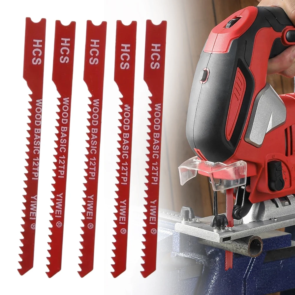 

5pcs U-shank Blkades High Carbon Steel 12 TPI 75mm Red Reciprocating Saw Blade For Wood Plastic Soft Metal Cutting Tools