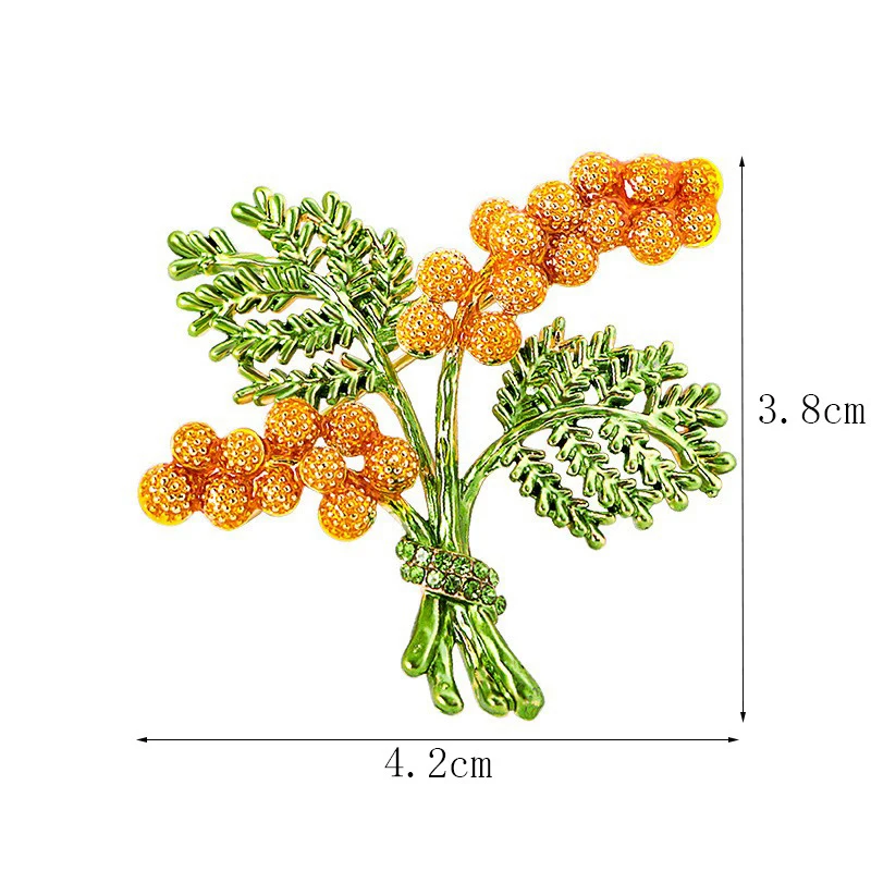 Модная изумрудная зеленая сосновая ветка Брошь для женщин одежда пальто