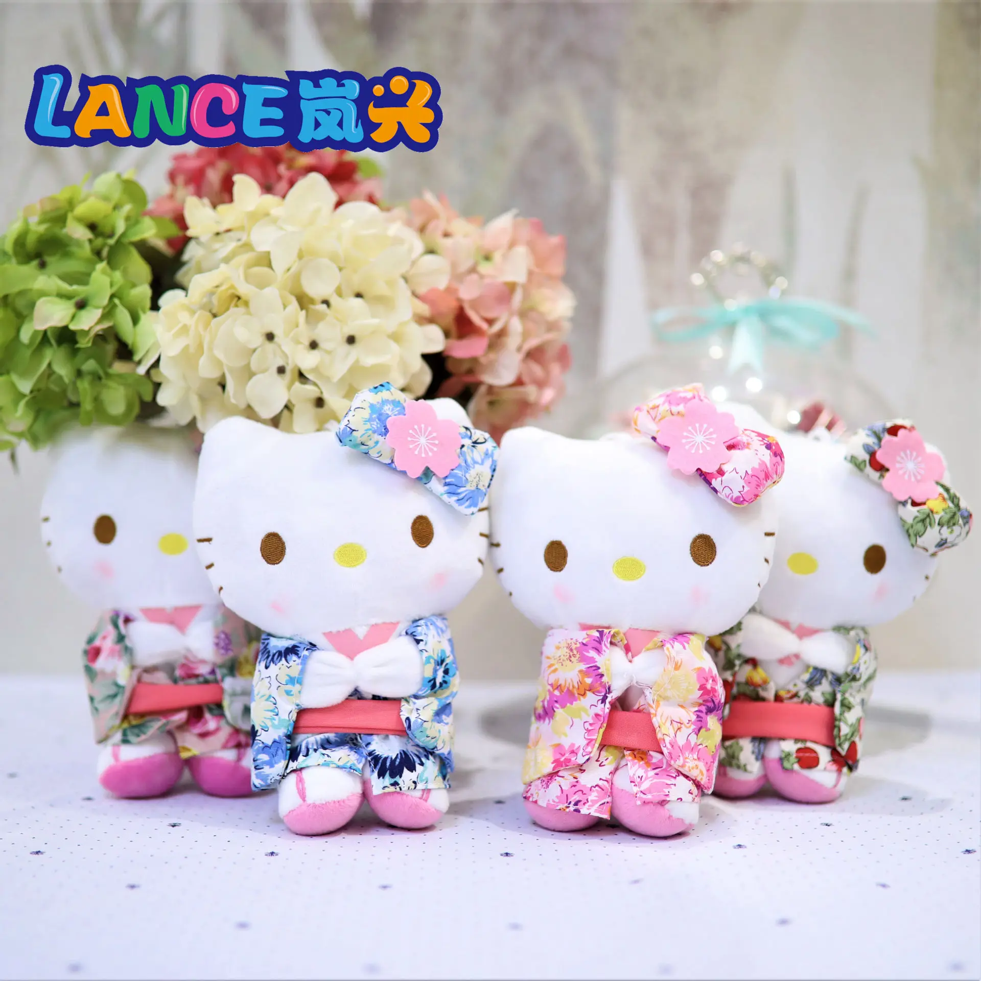 

Hello Kitty Cartoon 20CM Kimono Plush Toy Doll Girl Creative Children's Plush Toy Decoration Company Event Girl Birthday Gift