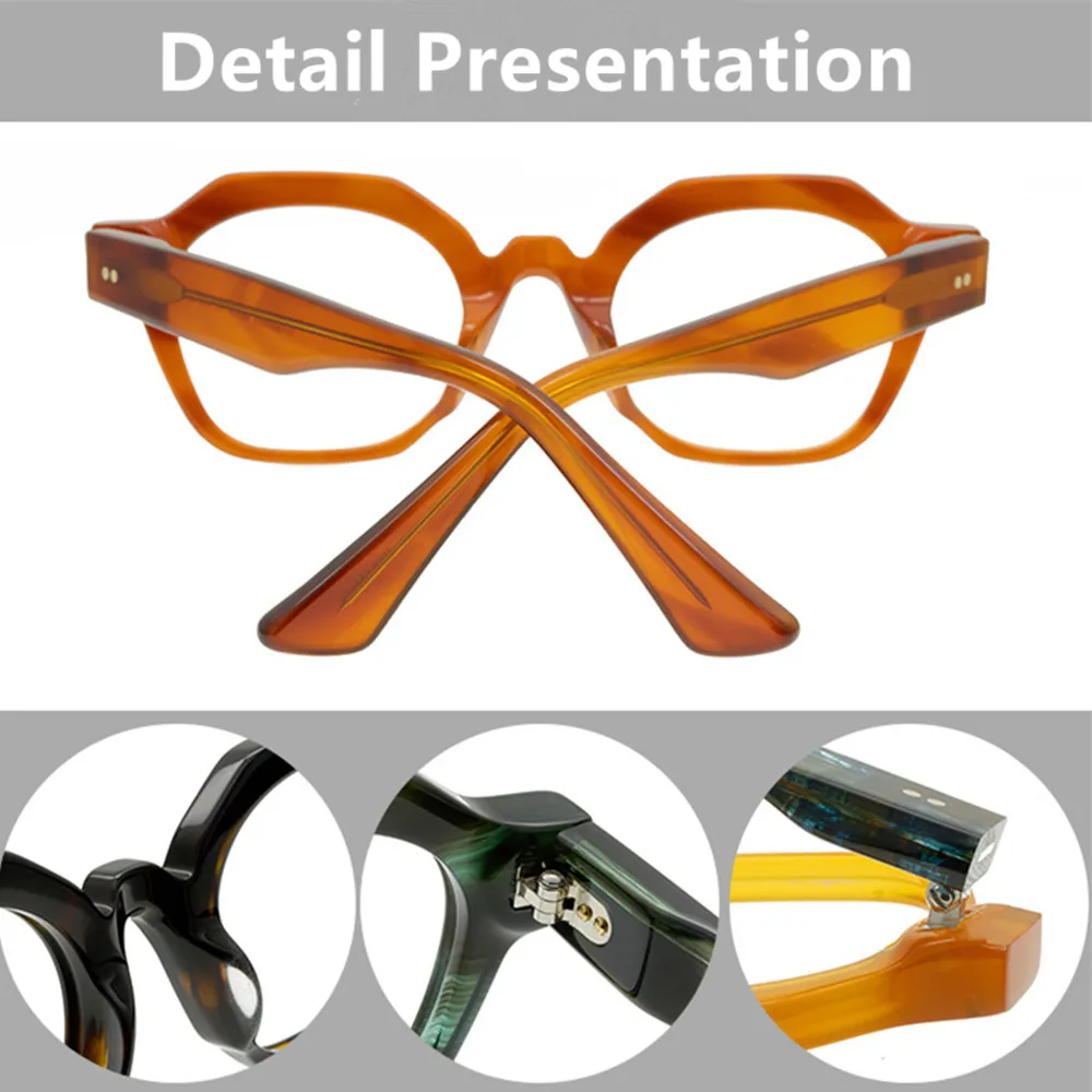 Высококачественная ацетатная оправа для очков ручной работы квадратная мужчин и