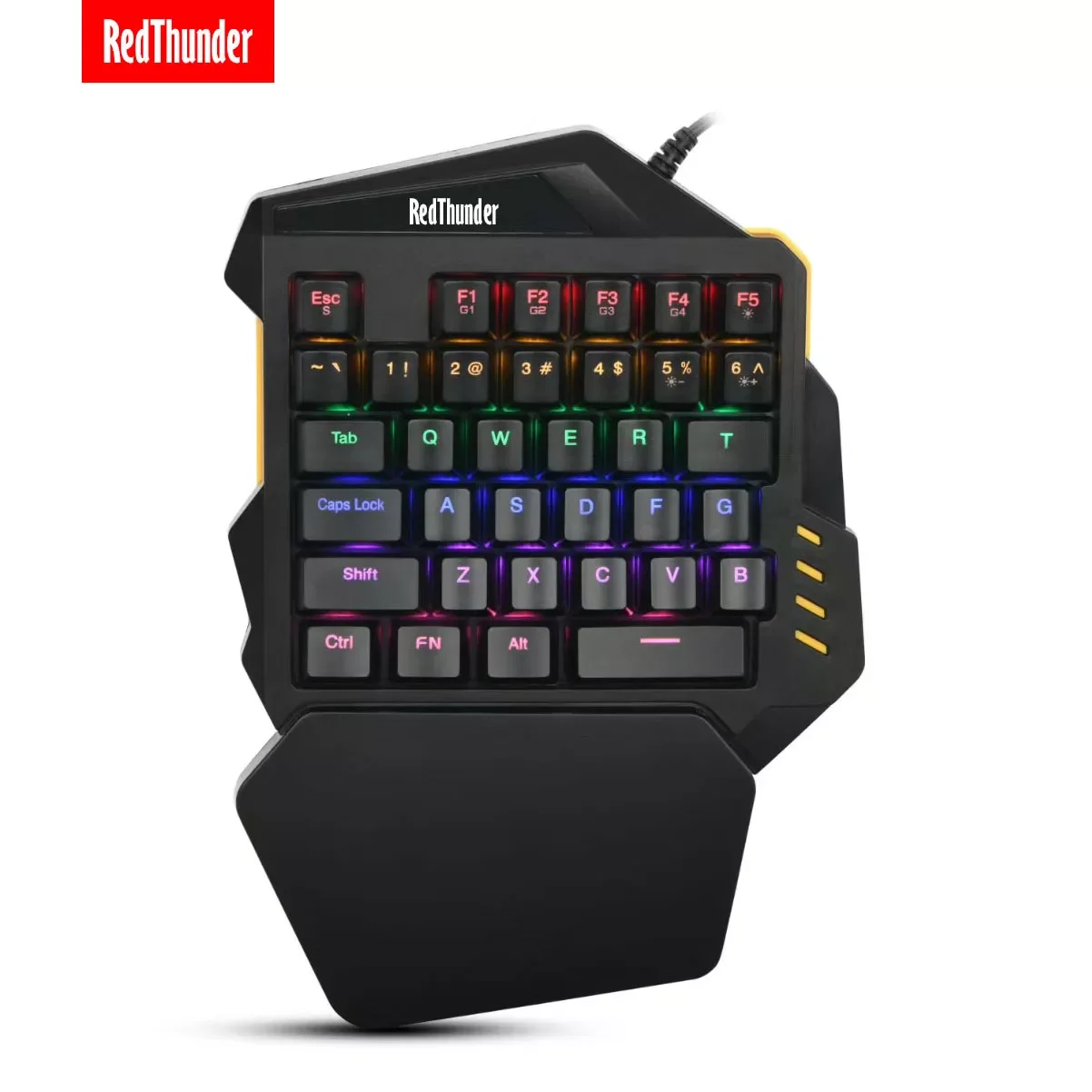 

RedThunder One-Handed Mechanical Gaming Keyboard Cool Backlit Portable Mini Keypad Ergonomic Game Controller for PC Xbox Gamer