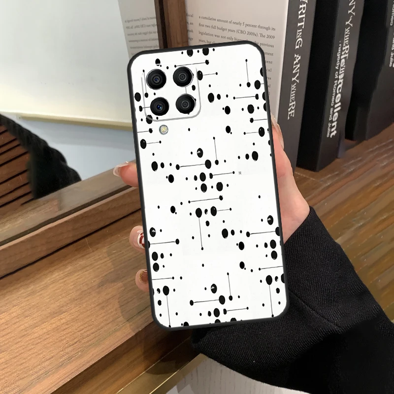Чехол в горошек для Samsung Galaxy M20 M14 M34 M54 M13 M23 M33 M53 M21 M51 M30s M31s M12 M32 M52