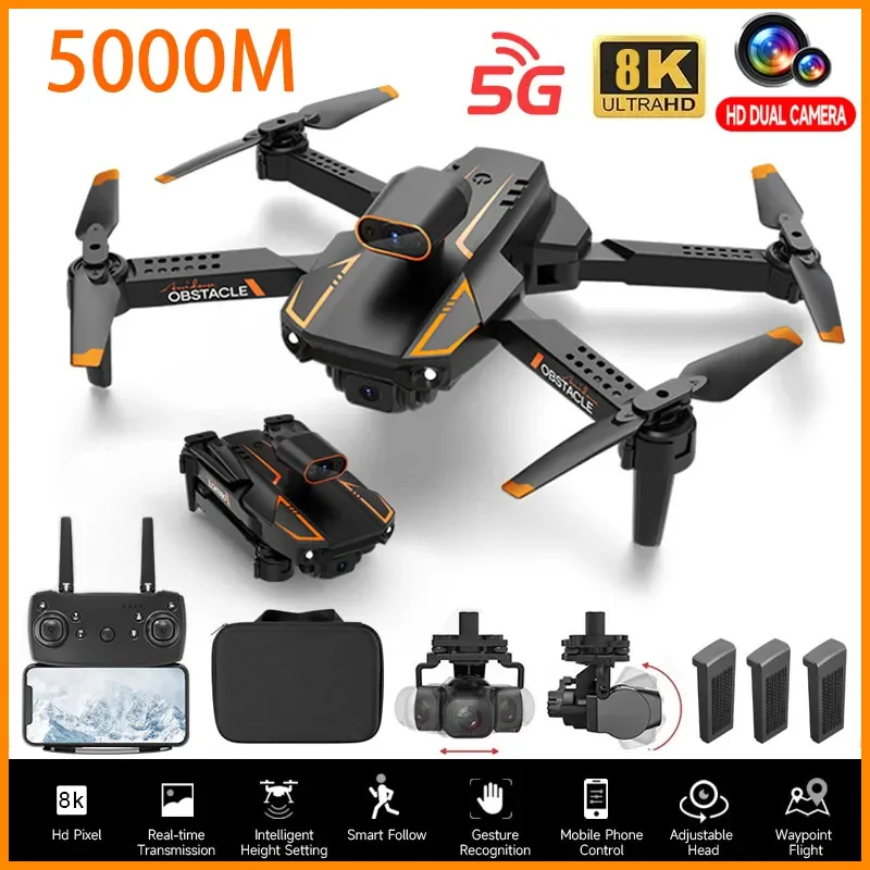 

S91 8K 5G GPS Drone Profession Obstacle Avoidance FPV WIFI Range Remote Control Helicopter 5000M Dual Camera RC Quadcopter Dron