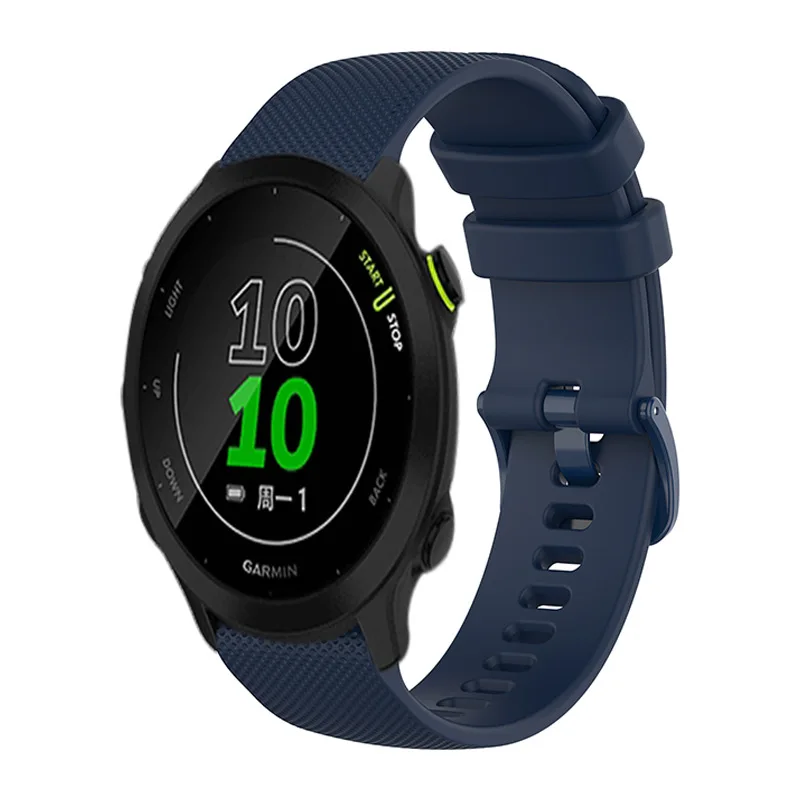 Silicone Strap for Garmin Forerunner 158 245 645 18mm 20mm 22mm Small Checkered Replacement Wristband Bracelet Smartwatch Band