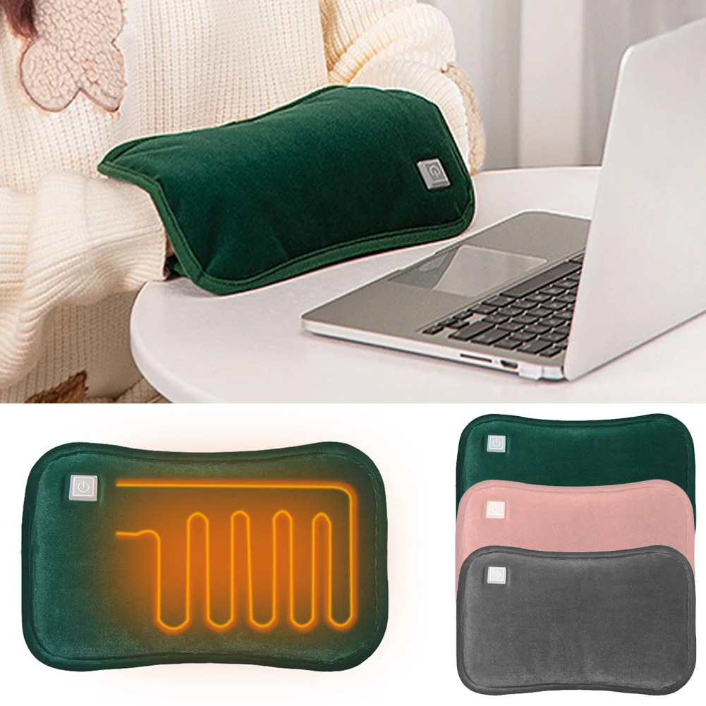 

Heated Hand Warmer Pouch USB Powered Hand Muff Glove Adjustable Temperature Electric Hot Bag Graphene Heater Pad for Home Office