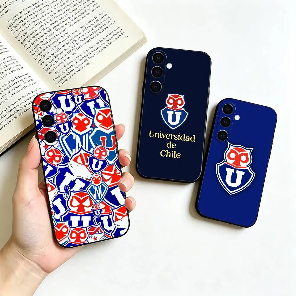 Фото Чехол для телефона C-Club U-Universidad de Chile для Samsung Galaxy A73, A72, A70, A53, A52, A51, мягкий силиконовый черный чехол №1