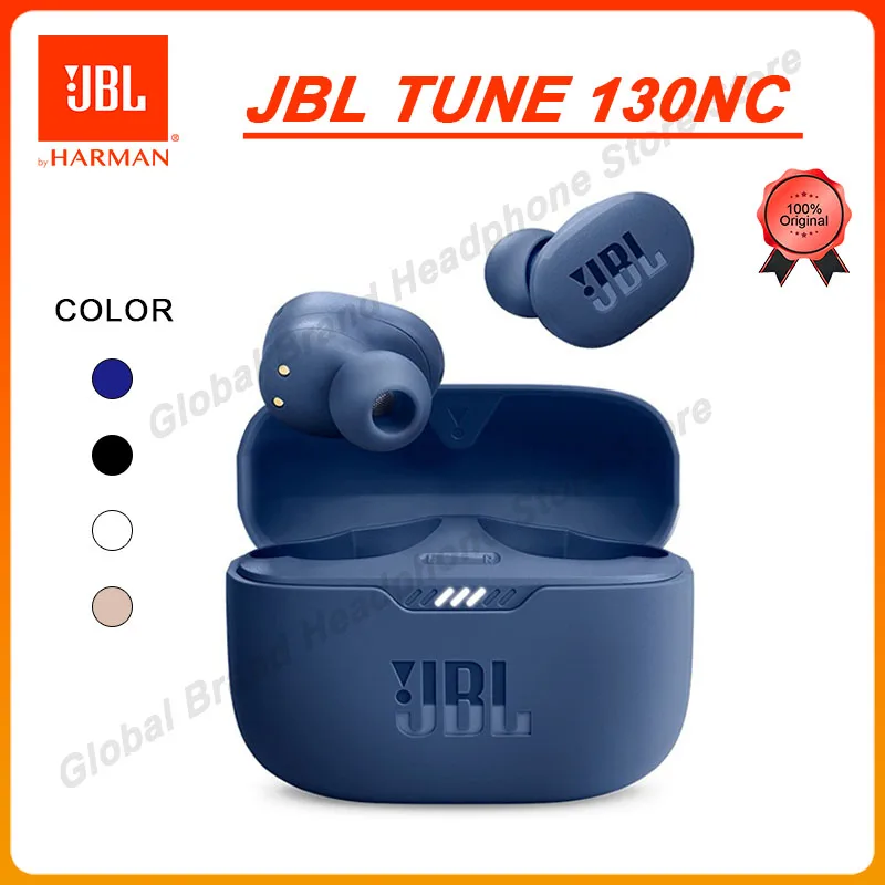 

Original JBL TUNE 130NC TWS Active Noise Cancelling True Wireless Bluetooth Headphones Stereo Subwoofer Headphones Microphone