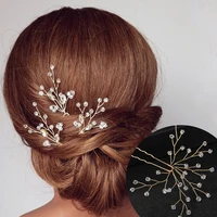 u shaped pin metal barrette clip hairpins simulated pearl bridal tiara hair accessories wedding hairstyle braiding tools