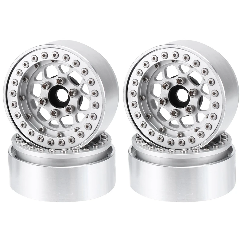 

4PCS Metal Beadlock 1.9 Wheel Hub Wheel Rim For 1/10 RC Crawler Car Axial SCX10 90046 AXI03007 Traxxas TRX4 RC4WD D90
