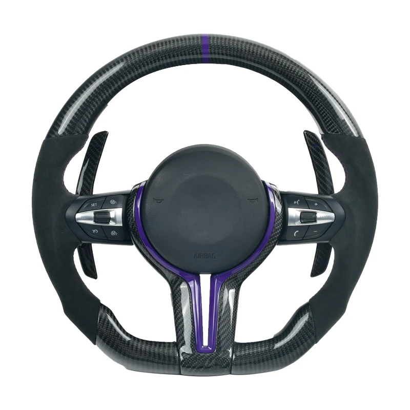 

Новый кожаный руль на заказ, подходит для BMW E70, E71, F15, F16, F25, F26, F48, X5, X6, X3, X4, углеродное волокно