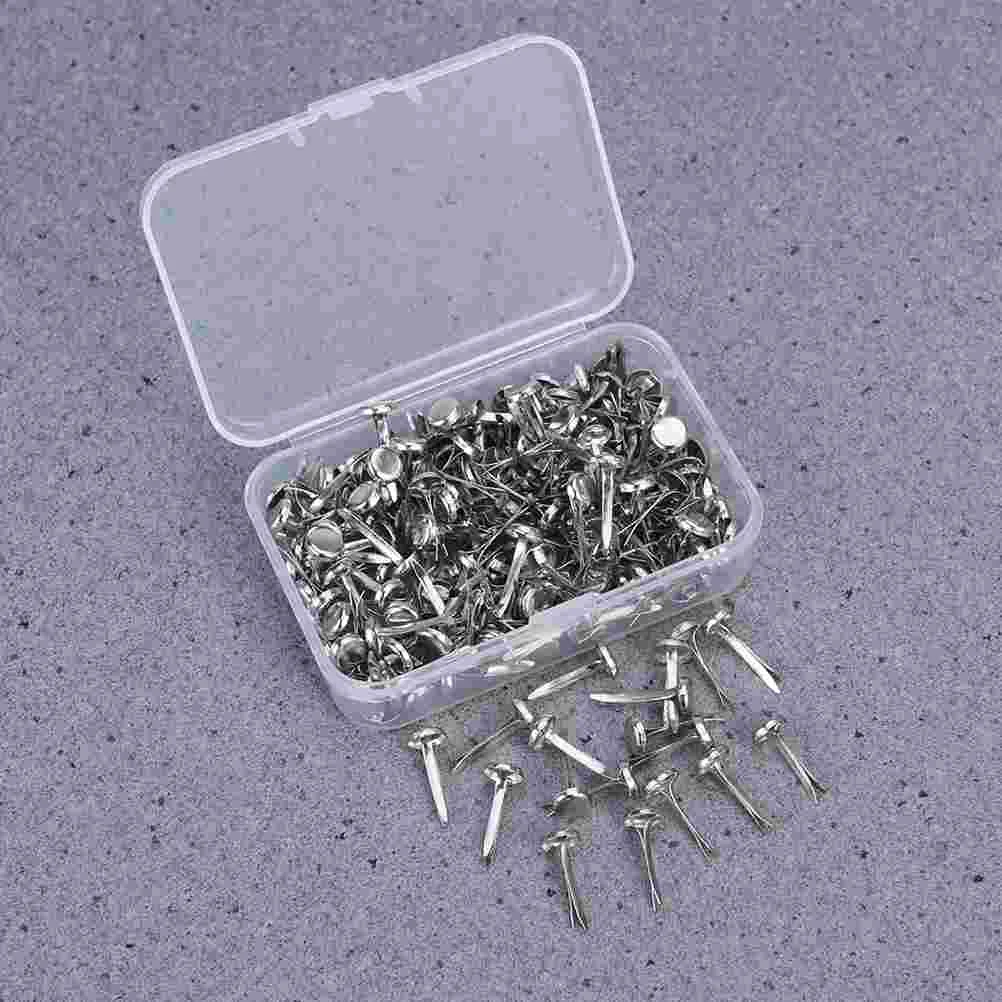 

500-Piece Durable DIY Iron Silver Metal Brad Fastener Metal Paper Fasteners for Crafts DIY