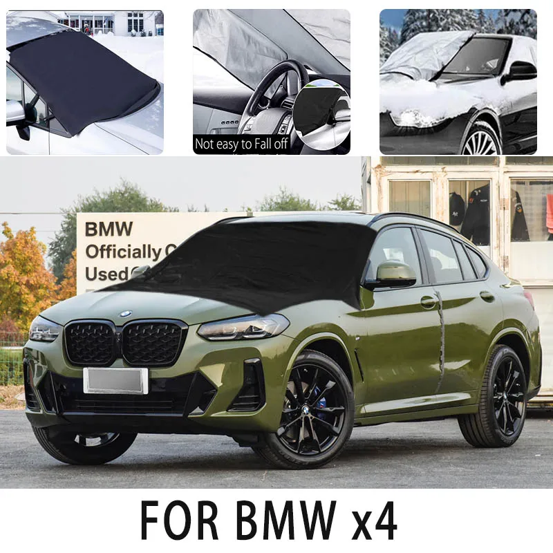 

Carsnow cover front cover for BMW x4 snowprotection heat insulation shade Sunscreen wind Frost prevention car accessories