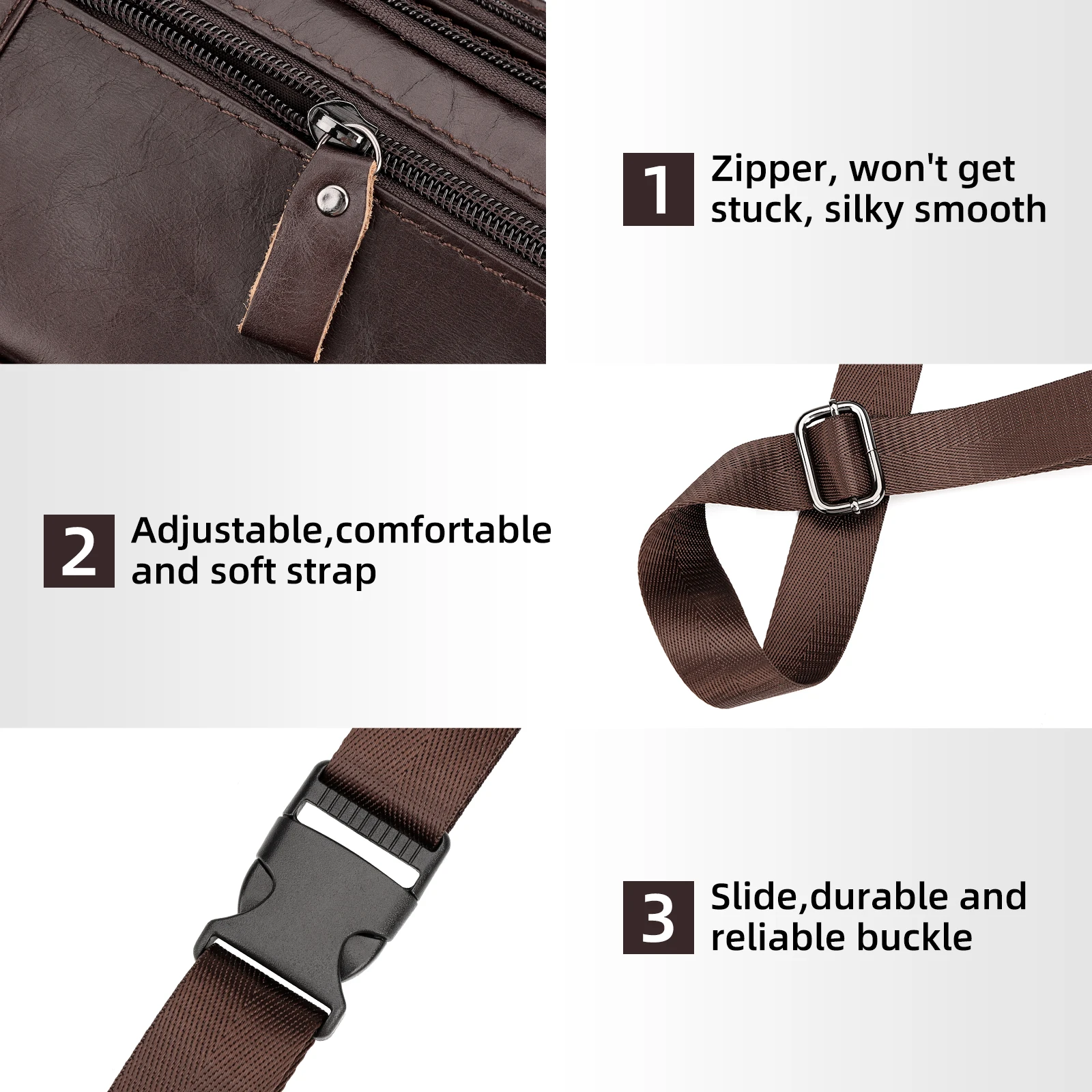 100% Genuine Leather Waist Packs Travel Fanny Pack For Men Top Quality Male Belt Bag with Phone Bags Multifunction Chest Bag