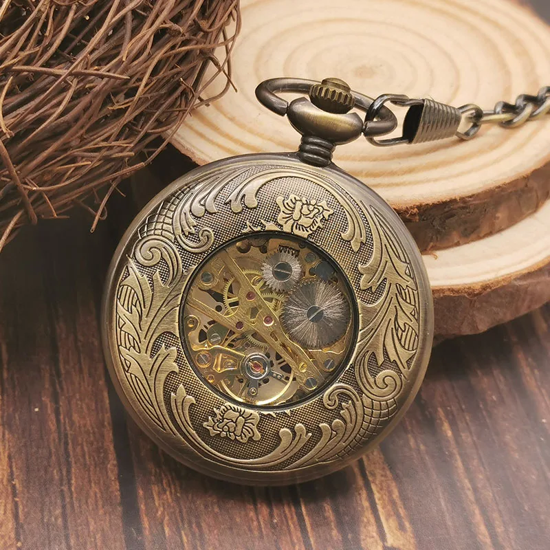 Vintage Arabic Numerals Display Pocket Watch Clock Premium Strap Chain Pendant Men's Ladies Popular Gifts