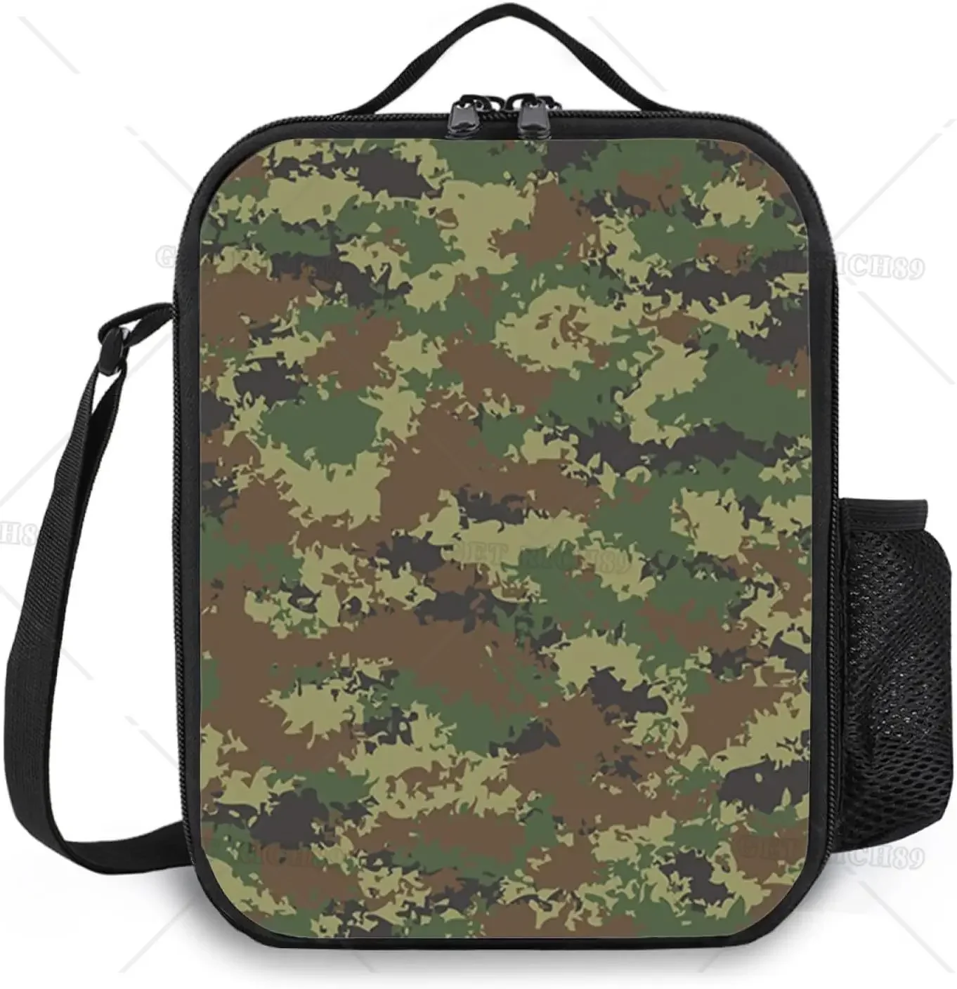 Сумка для ланча с ремешком мужчин и женщин многоразовый Камуфляжный мешок обеда