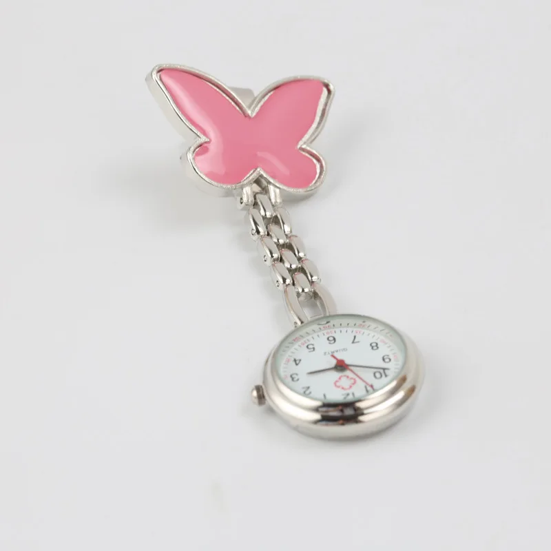 Butterfly Shaped Quartz Fashionable and Compact Women's Wach Various Colors Nurse Doctor Simple Watch Women's Pocket Watch Clock