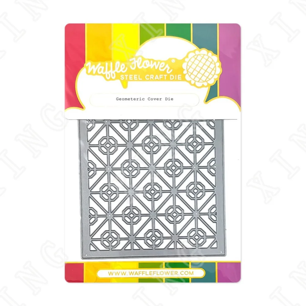 

2022 New Geometric Cover Metal Cutting Dies Scrapbook Diary Decoration Stencil Embossing Template Diy Greeting Card Handmade