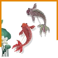 light luxury creative red koi brooch womens pins honmei year transport personality corsage accessories
