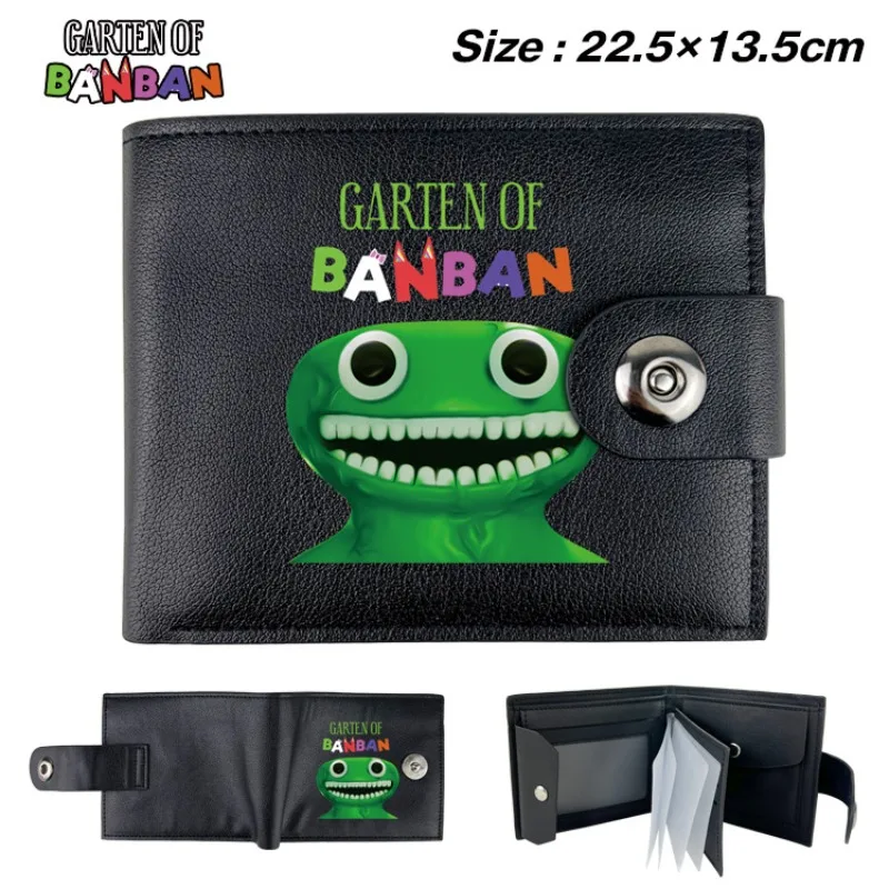 

Banban Garden Peripheral PU Snap Wallet Coin Purse Two-dimensional Anime Cartoon Half-fold Short Wallet Bag Card Bag