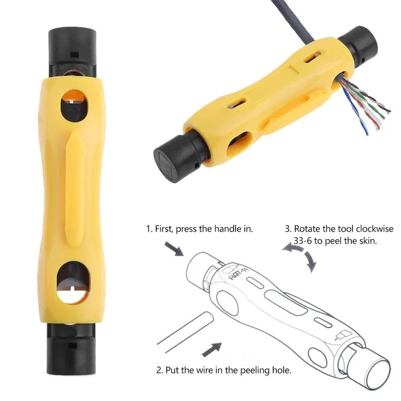 

Coax Coaxial Cable Wire Pen Cutter Stripper Stripping Tool for RG59 RG6 RG7 RG11 High Quality Wire Stripping Pliers Tool