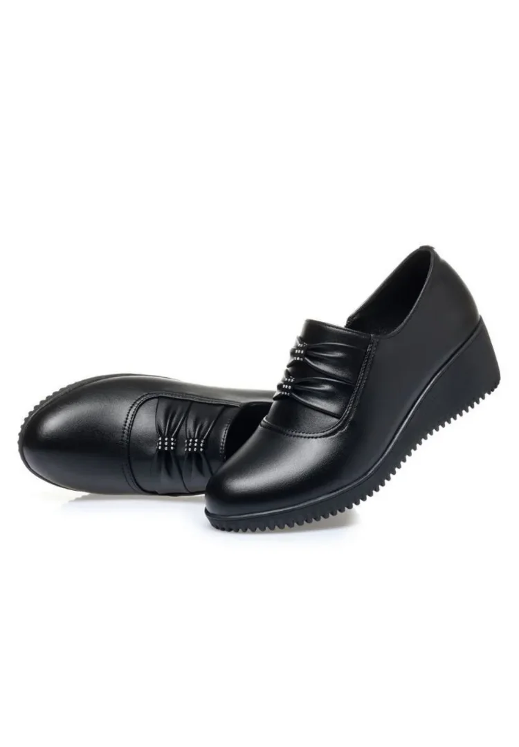 Cresfimix sapatos femininas женские милые черные туфли-лодочки на танкетке классические