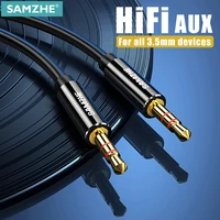 samzhe aux cable 3 5mm audio cable 3 5 mm jack speaker cable for jbl headphones car xiaomi redmi 5 plus oneplus 5t aux cord
