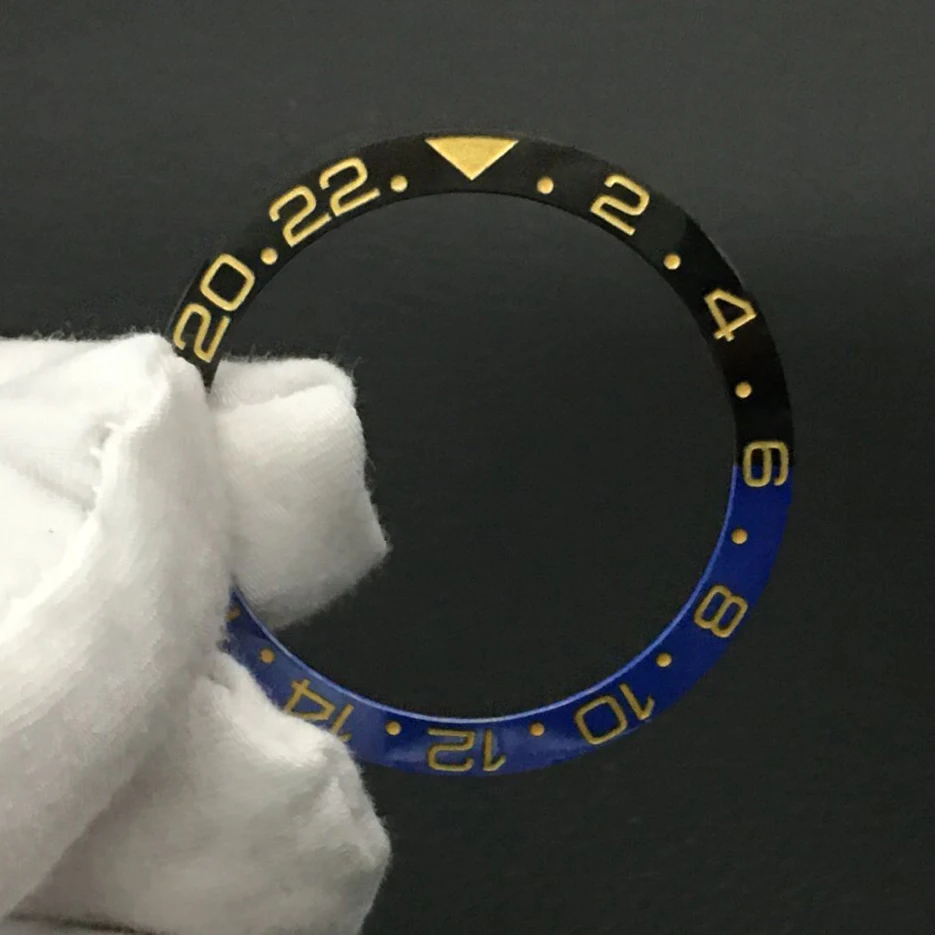 38mm Watch Bezel Ceramic Ring GMT Black Blue Gold Ring Mouth 's New Watch  Ring Mouth Watch Bezels Parts Men Watch Accessories enlarge