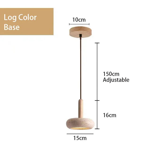 Подвесной светильник Luma Wabi-Sabi желтый из травертина 12Вт