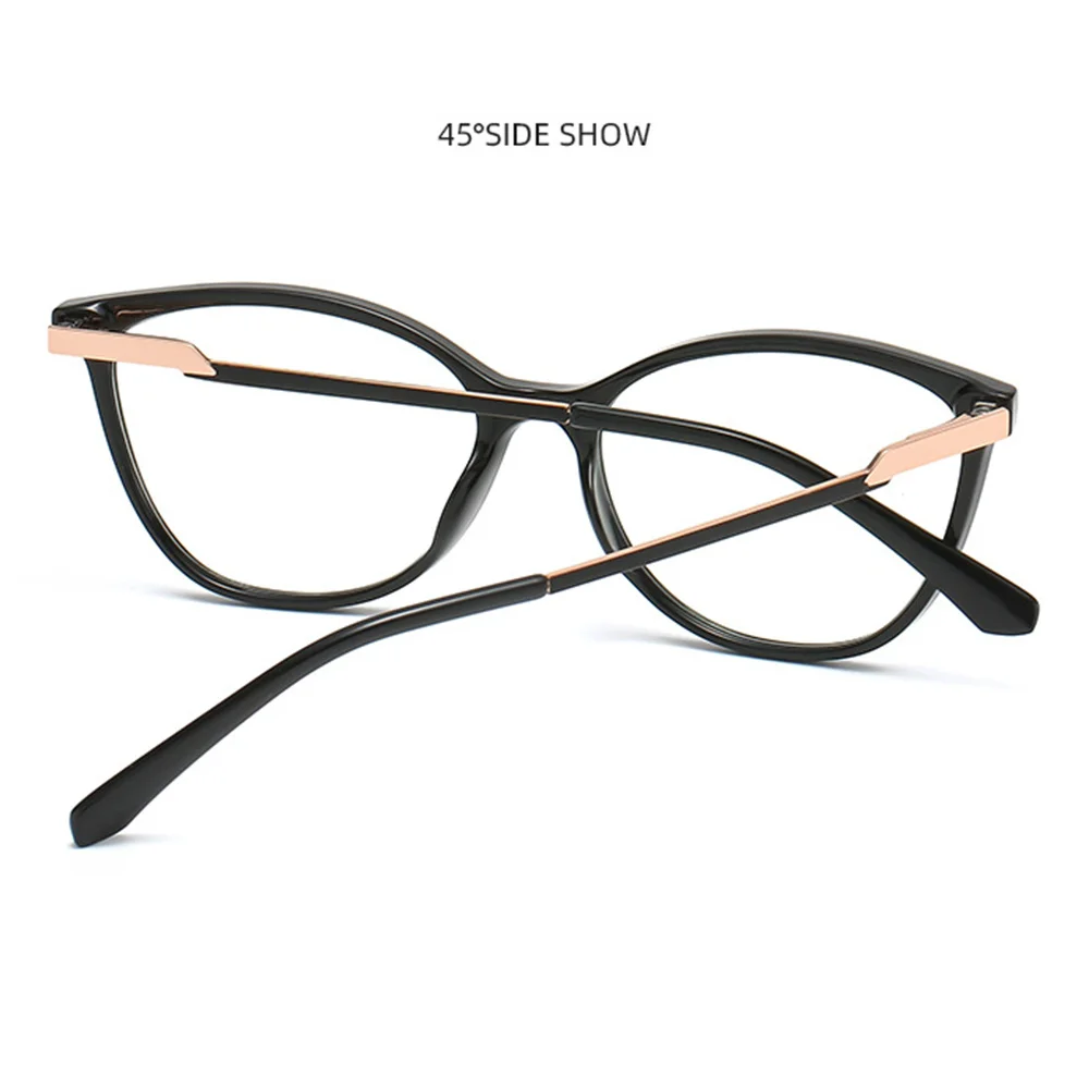 

Stylish Blue Ray Blocking Glasses Old-School Full Frame Flat Lens Eyeglasses for Computer Workers Flexible Metal Temple SP99
