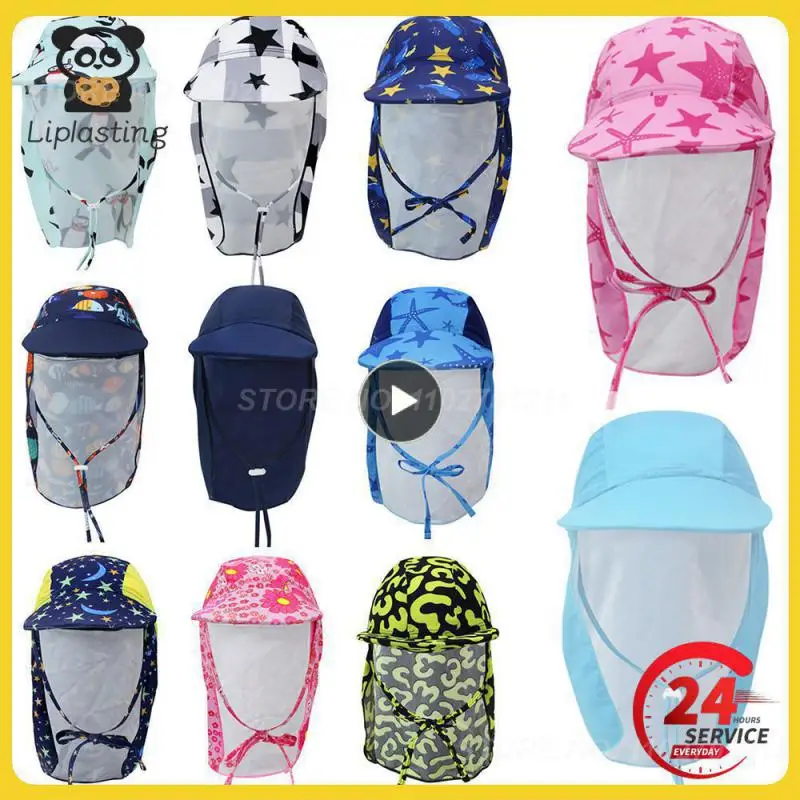 

1~10PCS 50+ Baby Sun Hat Adjustable Summer Baby Cap Outdoor Travel Kids Beach Hat For Children Sun Hat Clothing Accessories