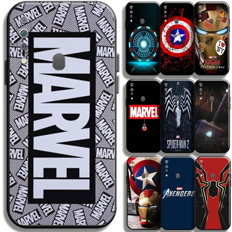 

Marvel Avenger Logo Phone Case For Samsung Galaxy M30 M30S Cover Full Protection Black TPU Funda Back Cases Shell