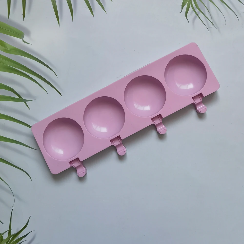 

Ice Cream Mold Silicone Mold DIY Semicircle Shaped Ice Pop Pastry Mould Ice Cream Makers Chocolate Cake Popsicle Mold