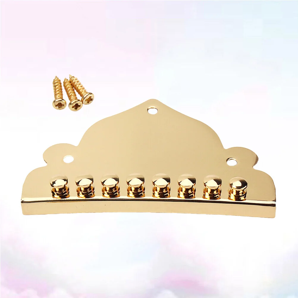 

QB01 Golden Metal Mandolin Tailpiece Parts for 8 String Mandolin Guitar