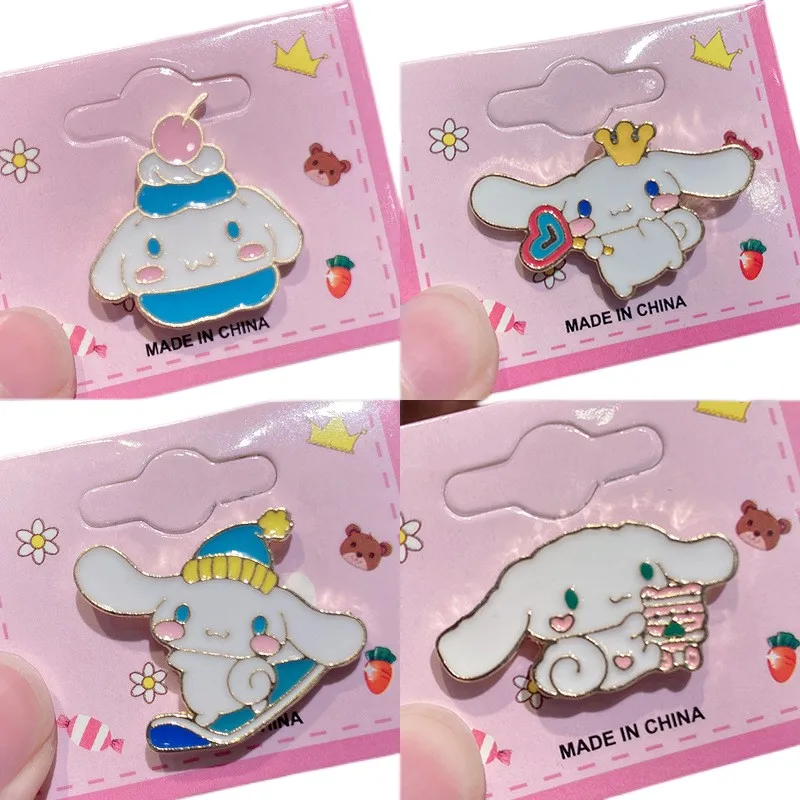 

Kawaii Sanrio Cinnamoroll Kuromi My Melody Pom Purin Сделай Сам персонализированный креативный значок Студенческая брошь аксессуары для сумки для девочек
