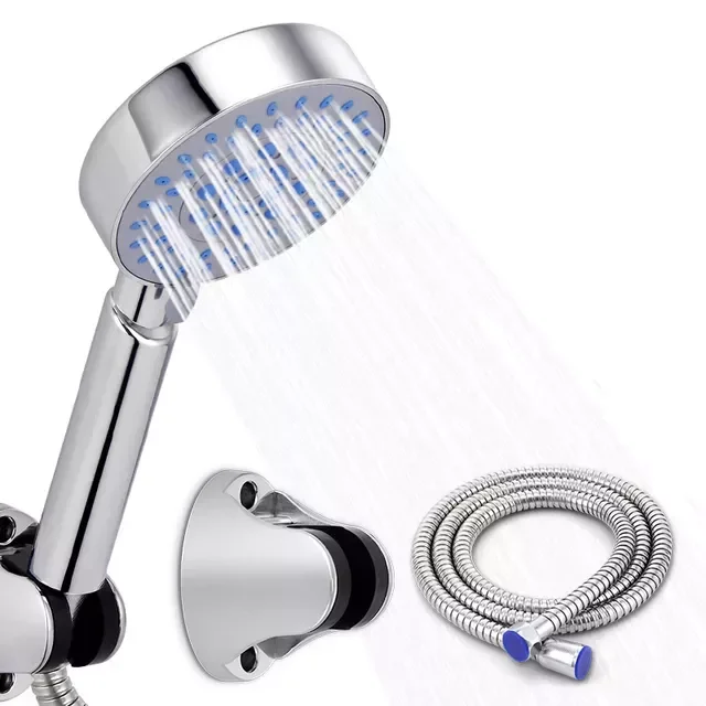 

5 modes Shower Head Set Bathroom Chromeplate Handheld Showerhead with hose and holder Multiple modes showerhead sets