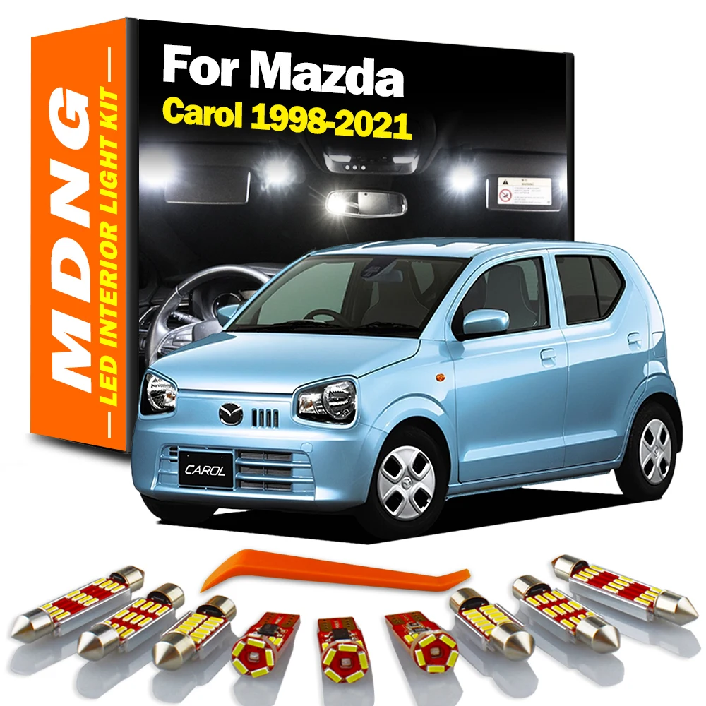 

MDNG 10 шт. Canbus Автомобильный интерьер светильник комплект для Mazda CX-3 CX3 2016 2017 2018 2019 лампа для чтения карты купола багажника номерного знака