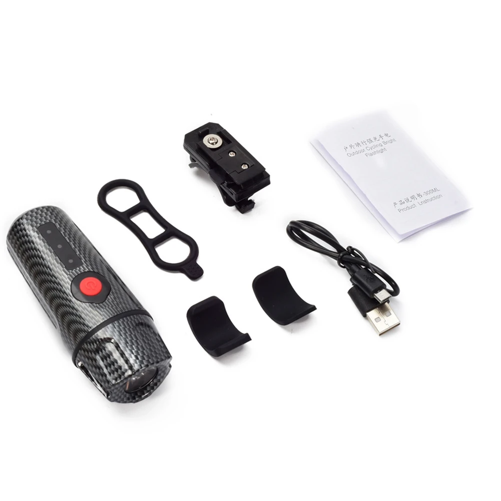 

Фсветильник светильник велосипедный из углеродного волокна с зарядкой от USB, водонепроницаемый передсветильник свет для езды на велосипед...