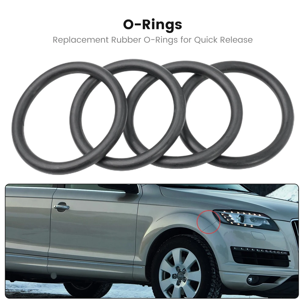 

8 Pieces Rubber O-Rings Bumper Quick Release Fastener Car Truck Light Weight Replacement Kit Exterior Parts Bumpers