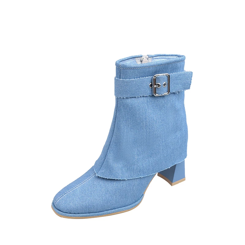 

Женские осенне-зимние ботильоны на высоком каблуке и платформе