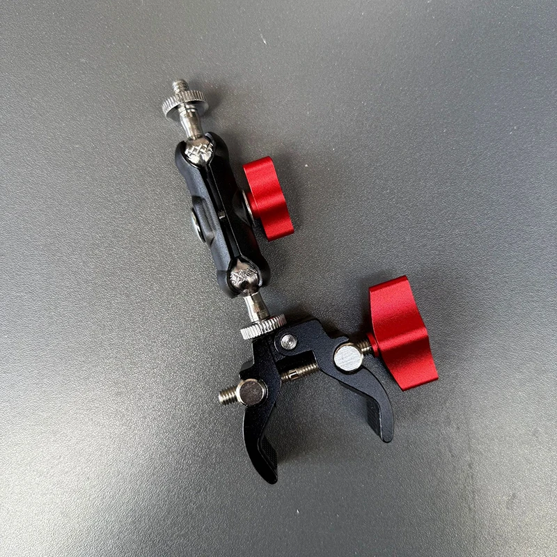 Фото Крепление для камеры Gopro Super Clamp с двойной шаровой головкой, держатель Magic Arm, кронштейн для Go Pro Hero Insta360 DJI, аксессуары №1