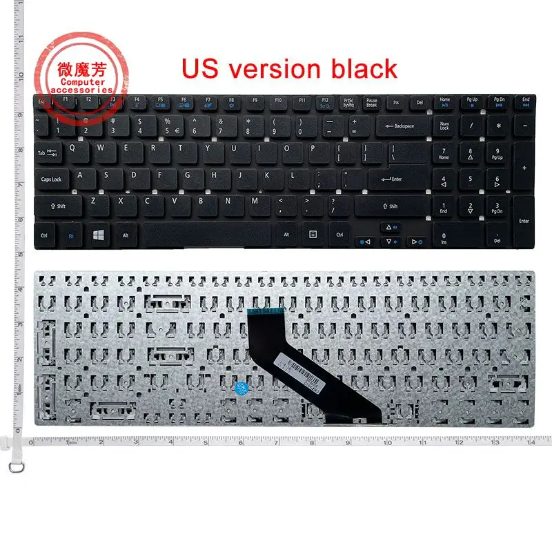 US  Black New English Replace laptop keyboard For Gateway  NV55 NV55S NV57H NV75S NV52L NV56 NV57 NV77