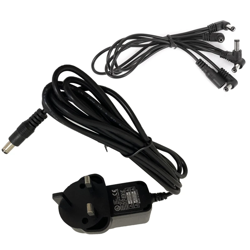 

Гитарный эффект с одним блоком, 9 В, один для пяти устройств мощности, вилка стандарта Великобритании