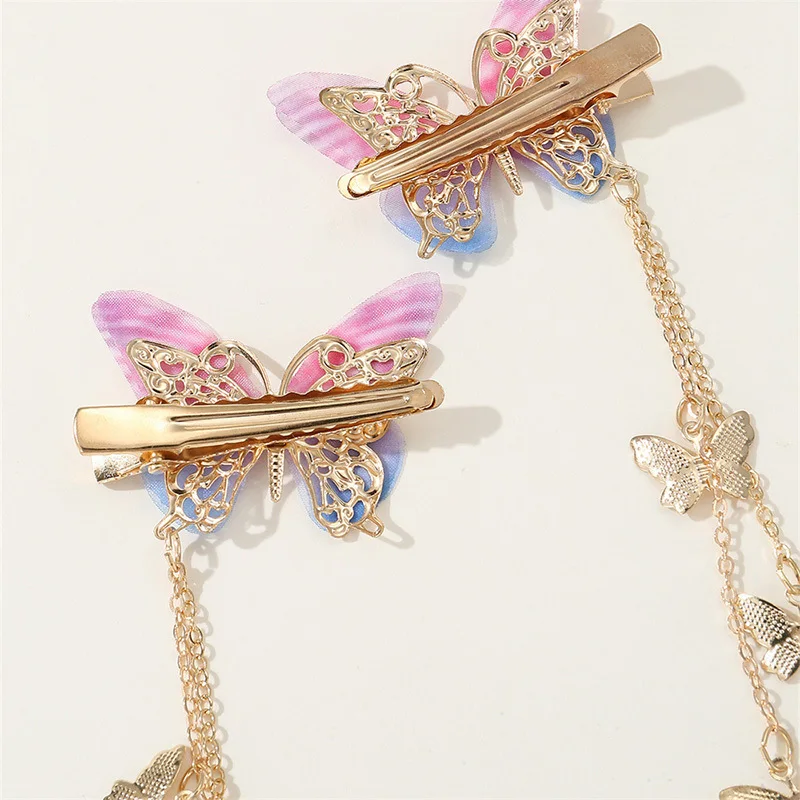 2 шт. заколки для волос в виде бабочек