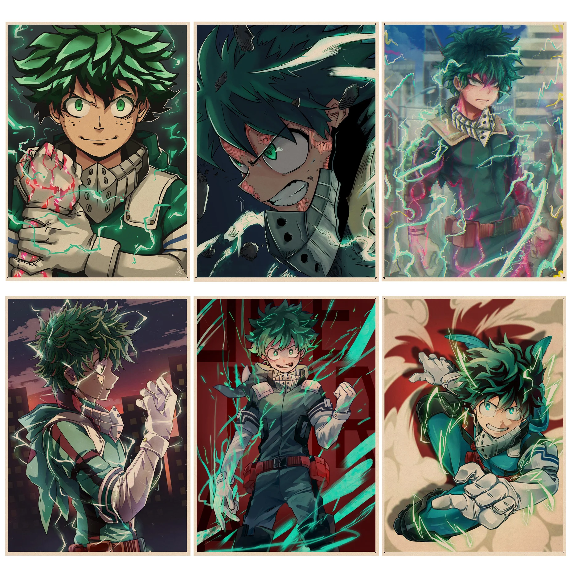 

Anime My Hero Academia Anime Midoriya Izuku Good Quality Prints And Posters Wall Art Retro Posters For Home Wall Painting