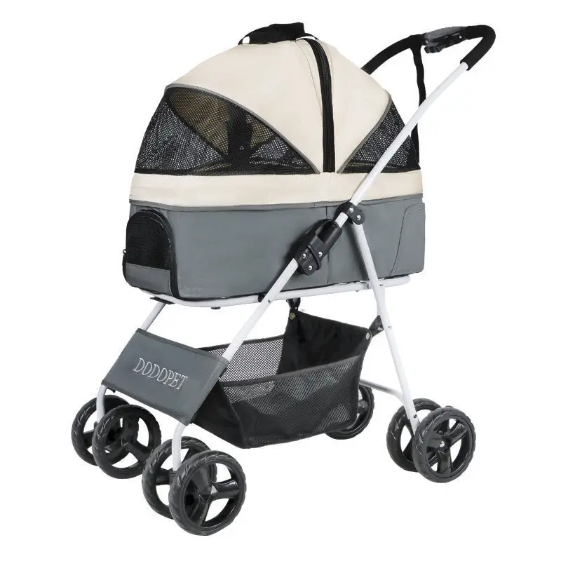 Pet stroller can be portable pram small pet dog out cars