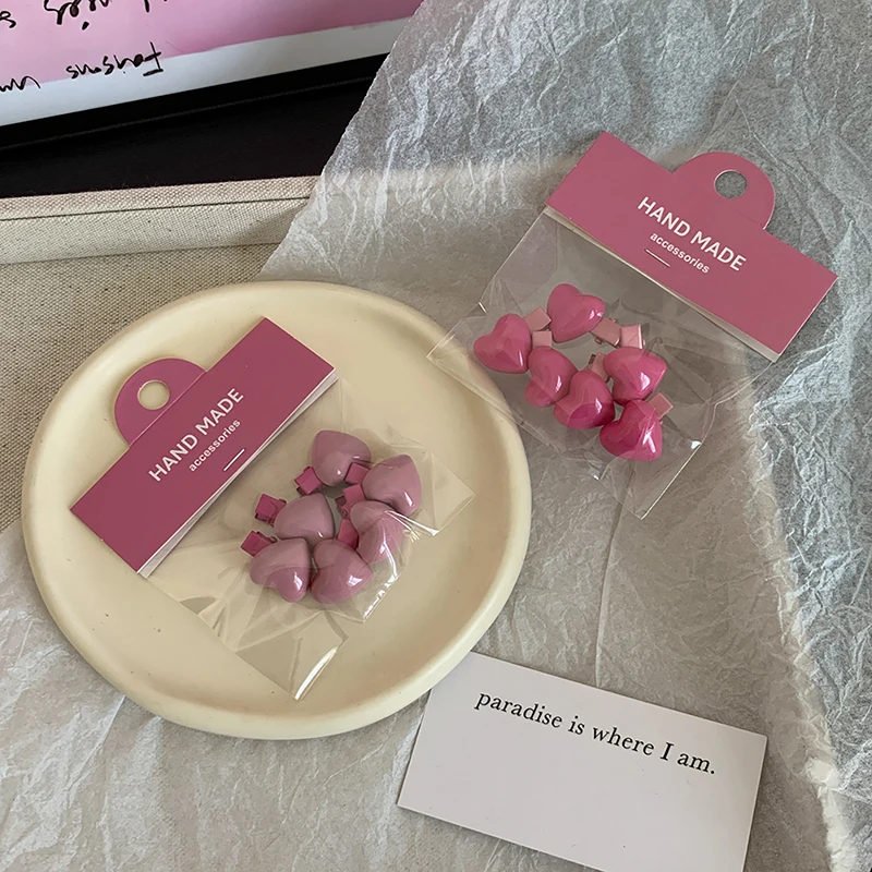 6 шт. Шпилька для волос в виде РОЗОВОГО СЕРДЦА