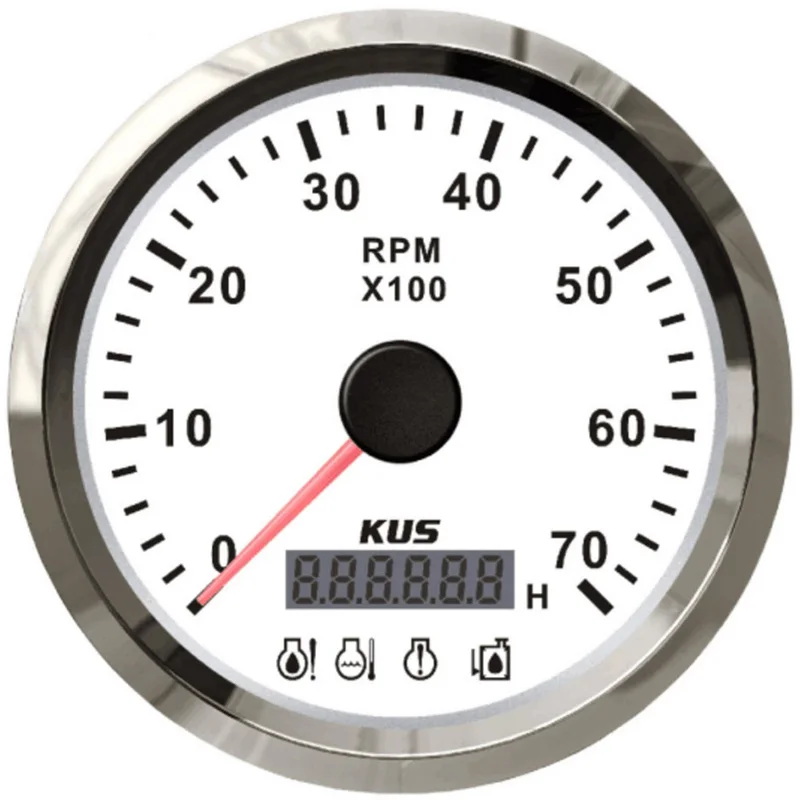 

KUS Авто/Лодка Использование Тахометры 0-7000 об/мин 1-300 Соотношение скорости Счетчики Rev Красная подсветка с давлением масла Температура воды Сигнализация двигателя
