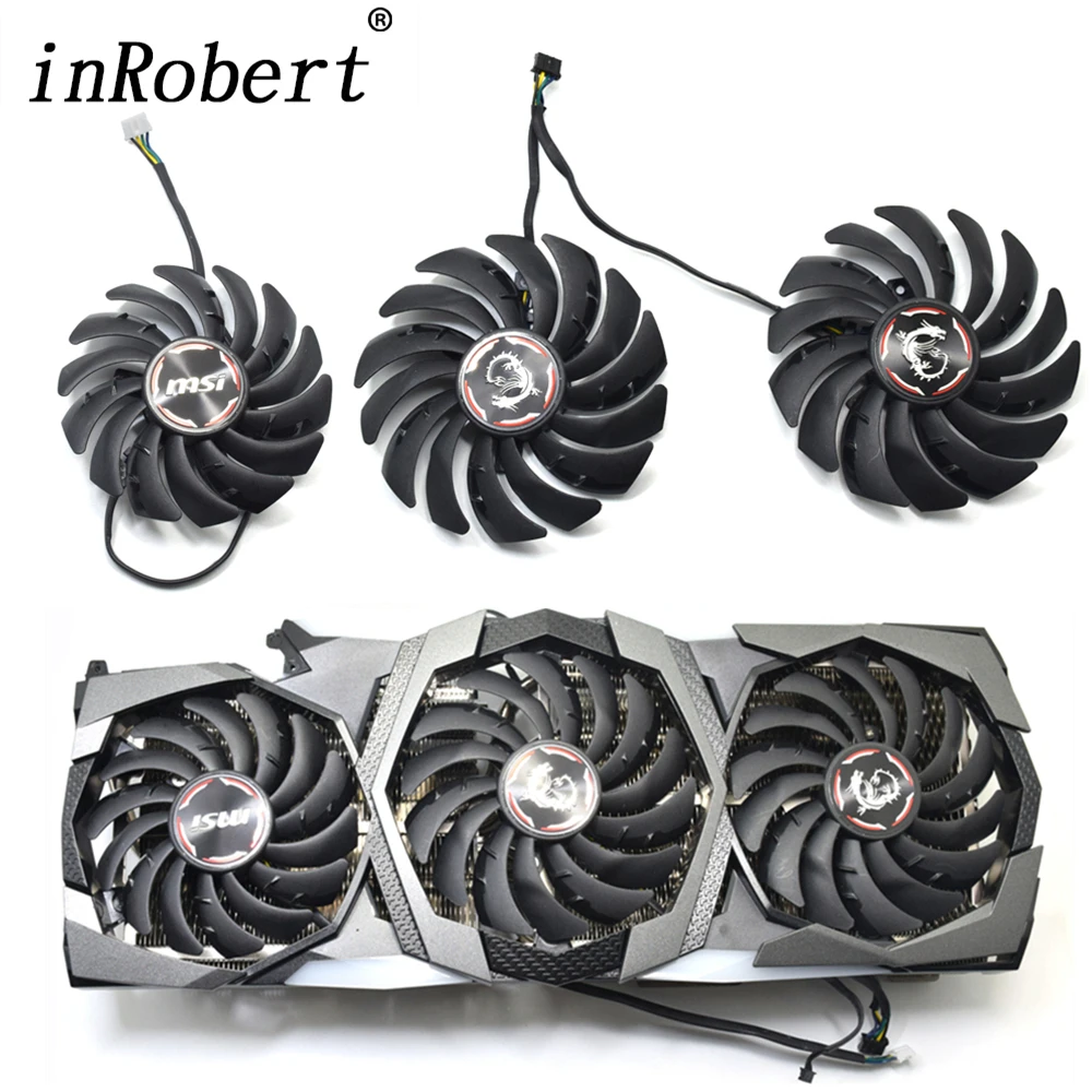 Охлаждающий вентилятор для видеокарты MSI RTX 2080 DUKE 2080Ti, 95 мм Охлаждающий вентилятор для видеокарты MSI RTX 2080 DUKE 2080Ti, 95 мм