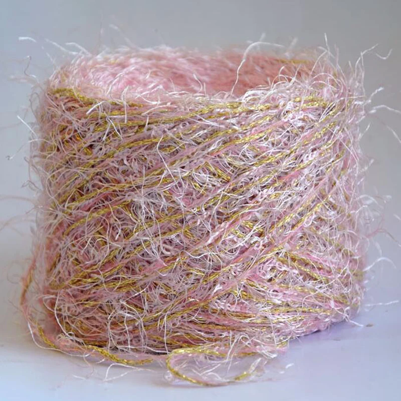 Пряжа из хлопка и перьев 50 г/лот для ручного вязания металлическая пряжа крючком