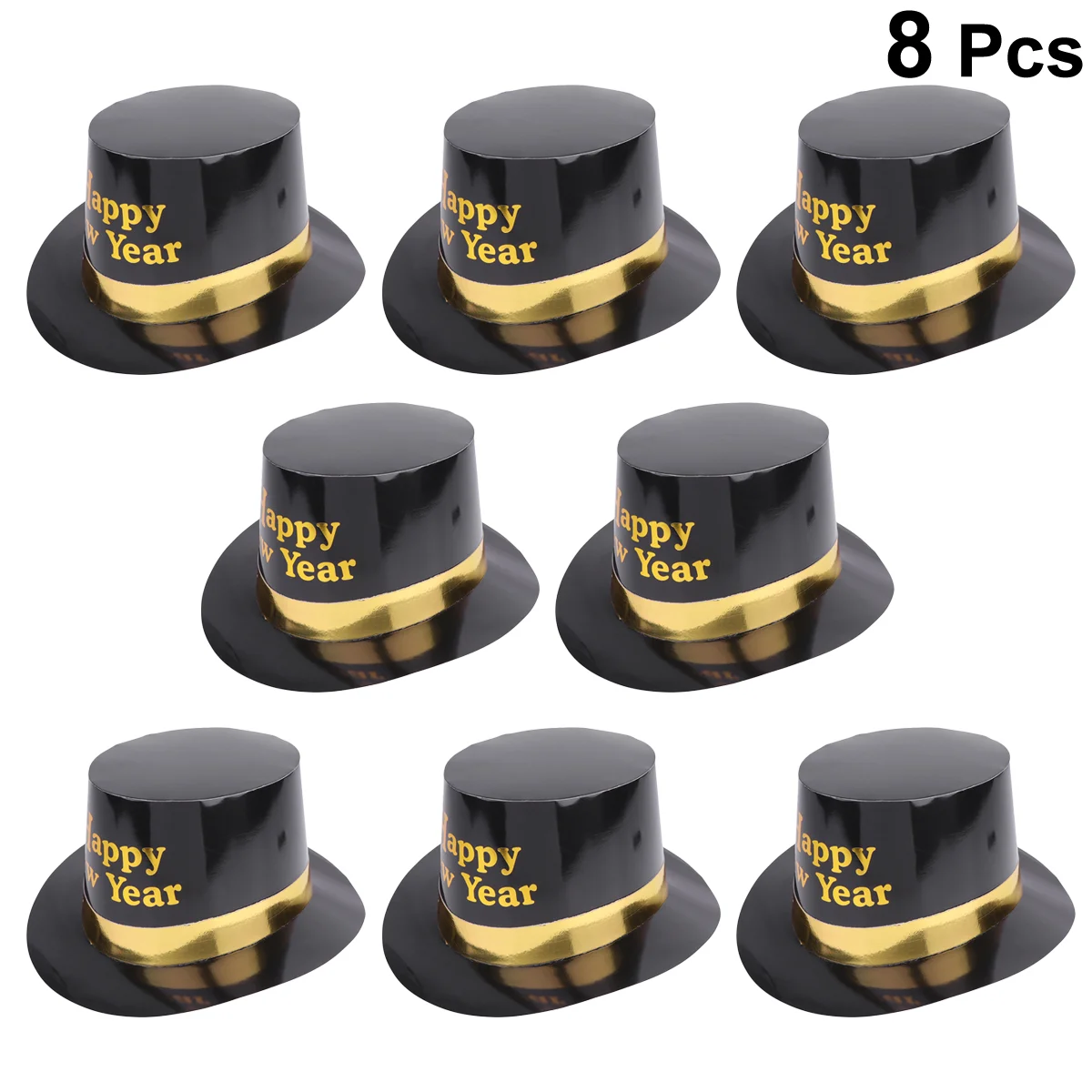 

8 PCS New Year Hats Party Favors Creative Paper Cap Decorations Headgear